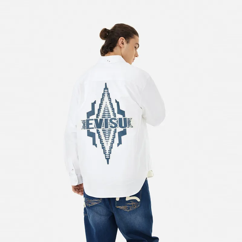 EVISU 2024 Fall And Winter Shirt Men White-2