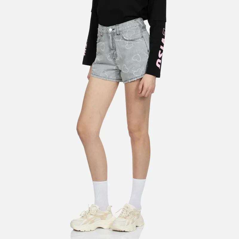EVISU Denim Shorts Women's Denim Gray All Over-3