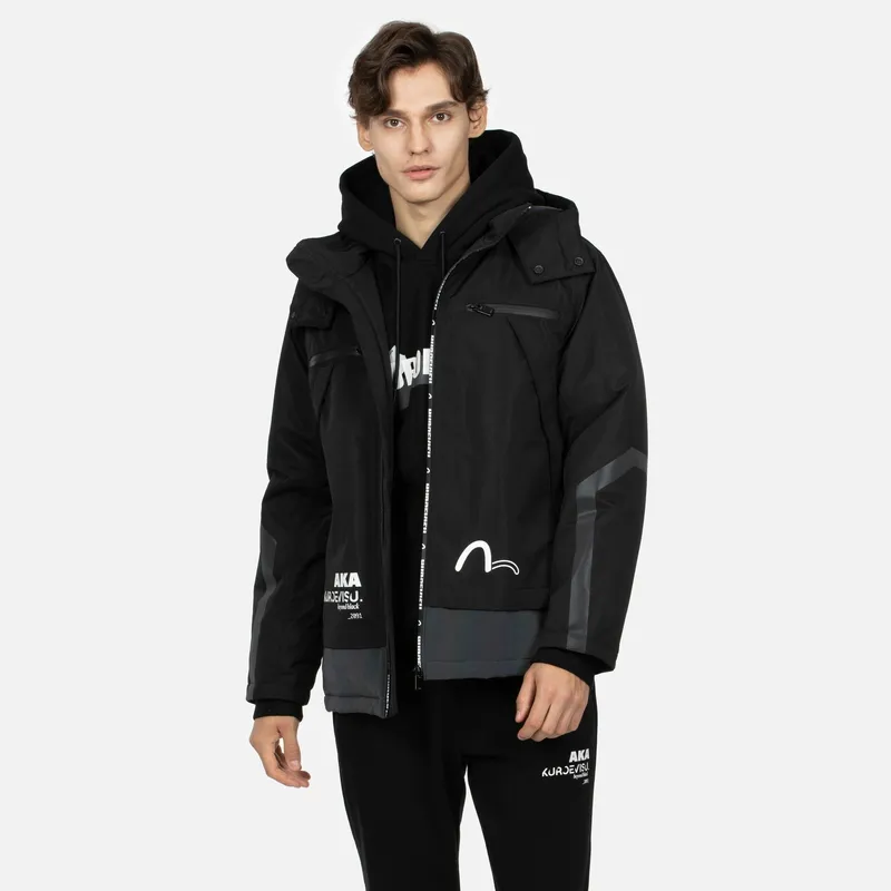 EVISU Puffer Jackets Men Black-3