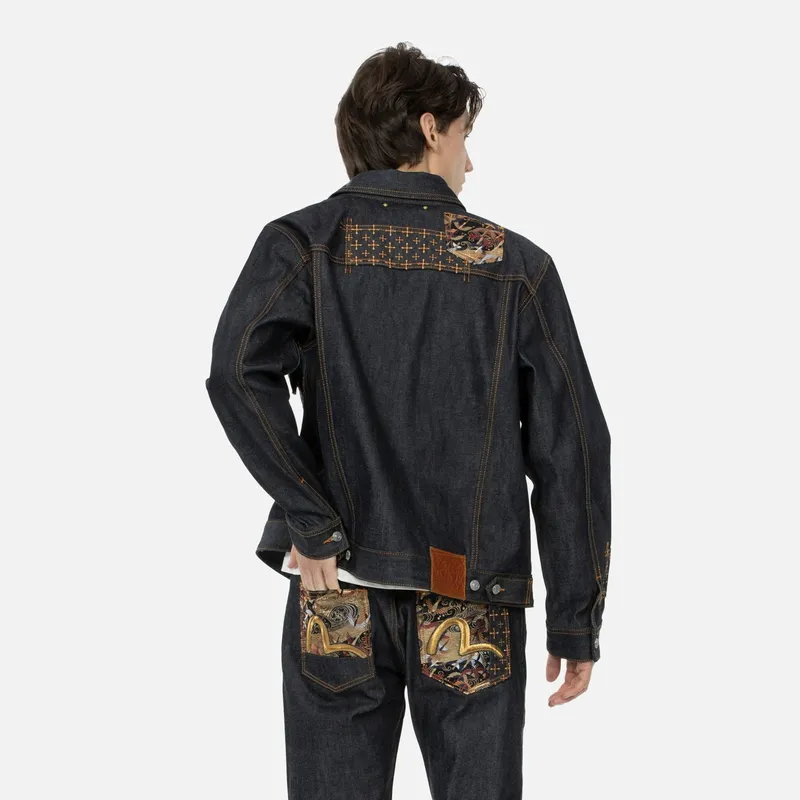 EVISU Denim Jackets Men Denim Blue-3