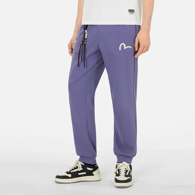 EVISU 2025 Spring Casual Pants Men's Gray Purple-2