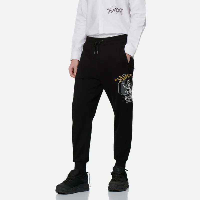 EVISU Knitted Sweatpants Men Black-3