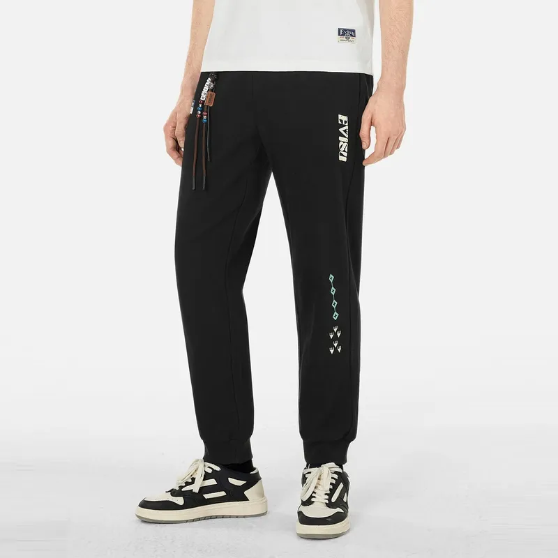EVISU Casual Pants Men Black-2