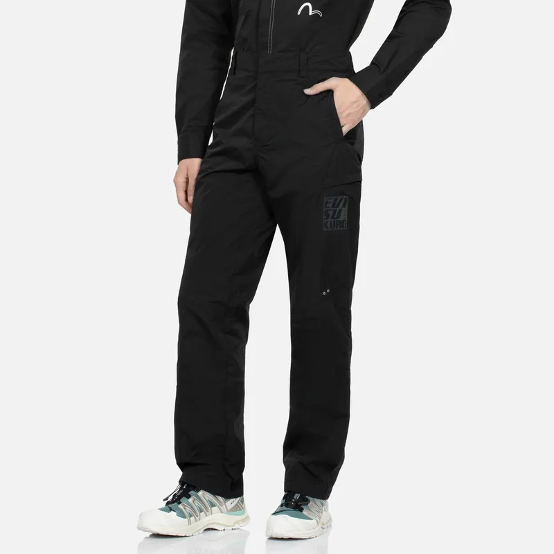 EVISU Cargo Pants Men Black-2