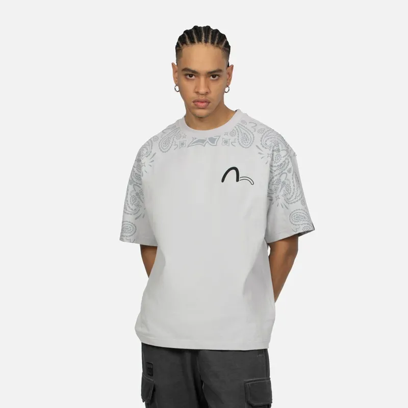 EVISU T-Shirts Men Gray-2