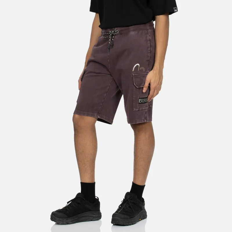 EVISU Casual Shorts Men Burgundy-2