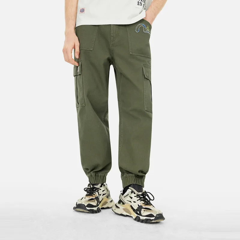 EVISU 2025 Spring Casual Pants Men's Army Green-2