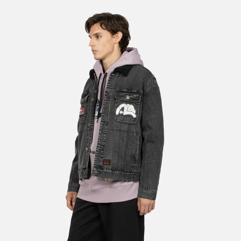 EVISU Denim Jackets Men Black-2