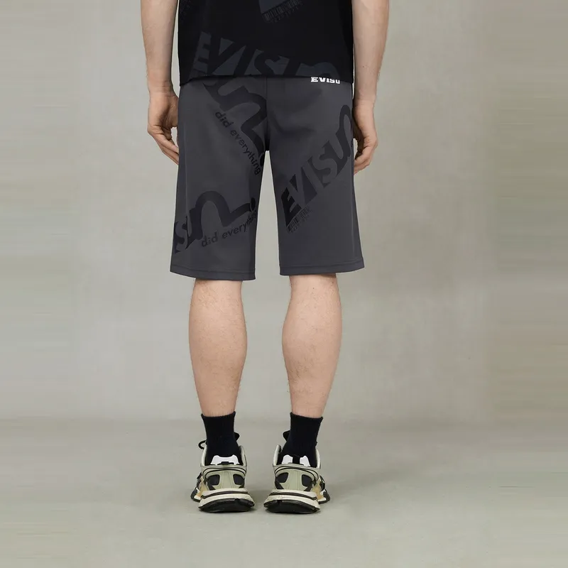 EVISU Short Sweatpants Men's Charcoal Gray-4