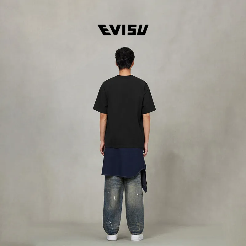 EVISU T Shirts Men Black-2