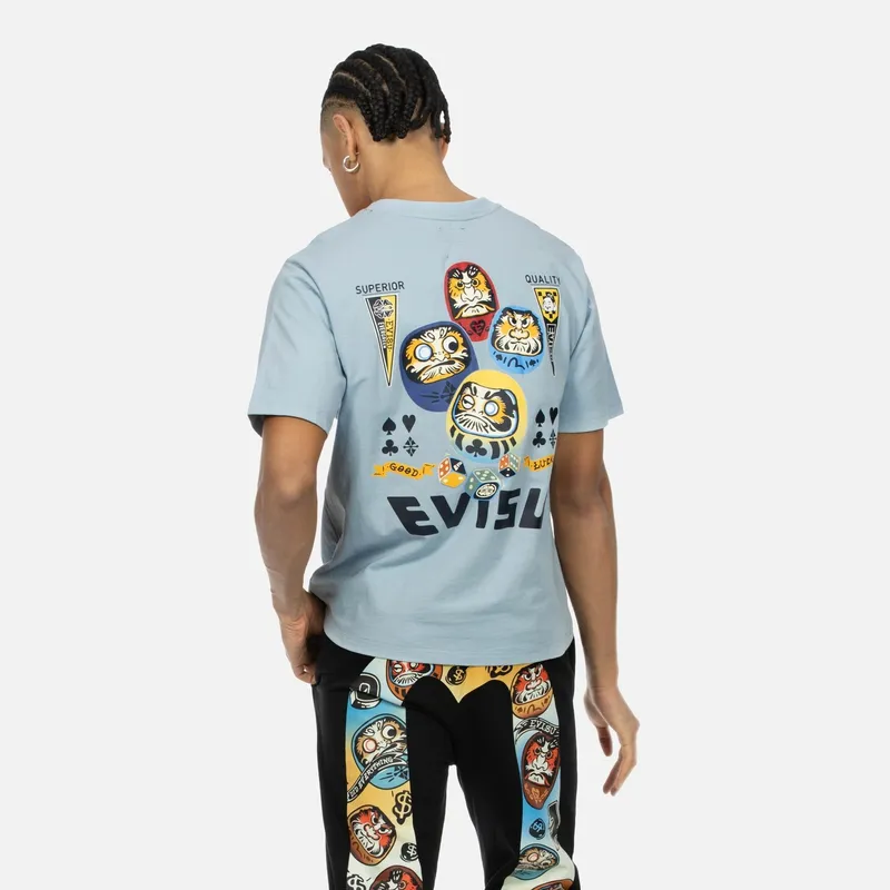 EVISU Daruma-print Cotton T-shirt-2