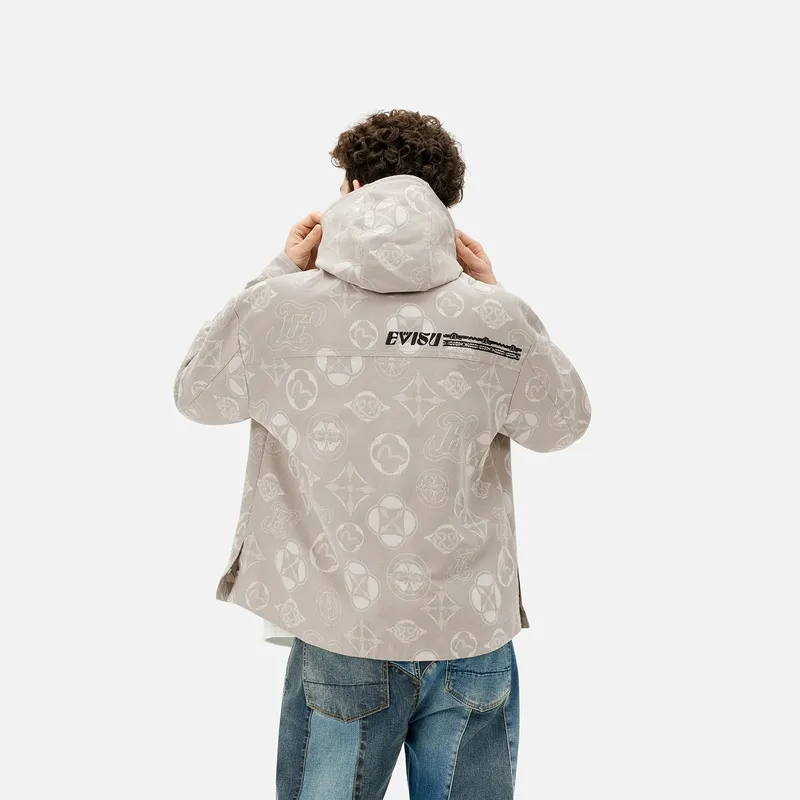 EVISU Jackets Coats Men's Umber All Over Print-2
