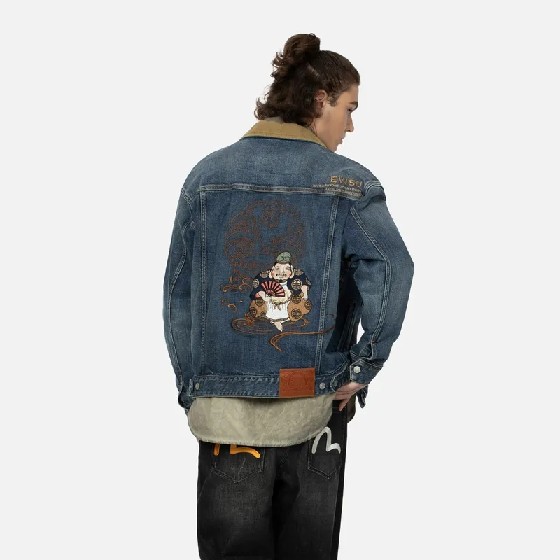 EVISU Embroidered Denim Jacket-2