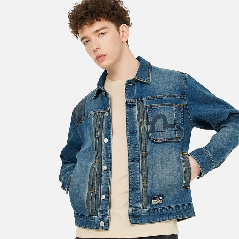 EVISU 2025 Spring Denim Jacket Men's Denim Blue-2