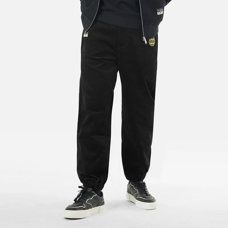 EVISU 2024 Fall And Winter Cuffed Pants Men Black-3
