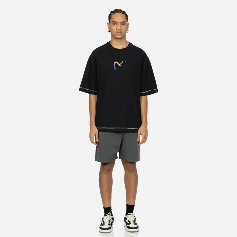 EVISU Casual Shorts Men Charcoal Gray-4