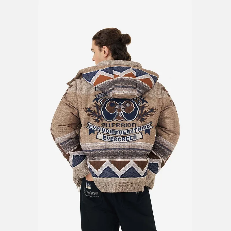EVISU Down Jacket Men's Apricot-4