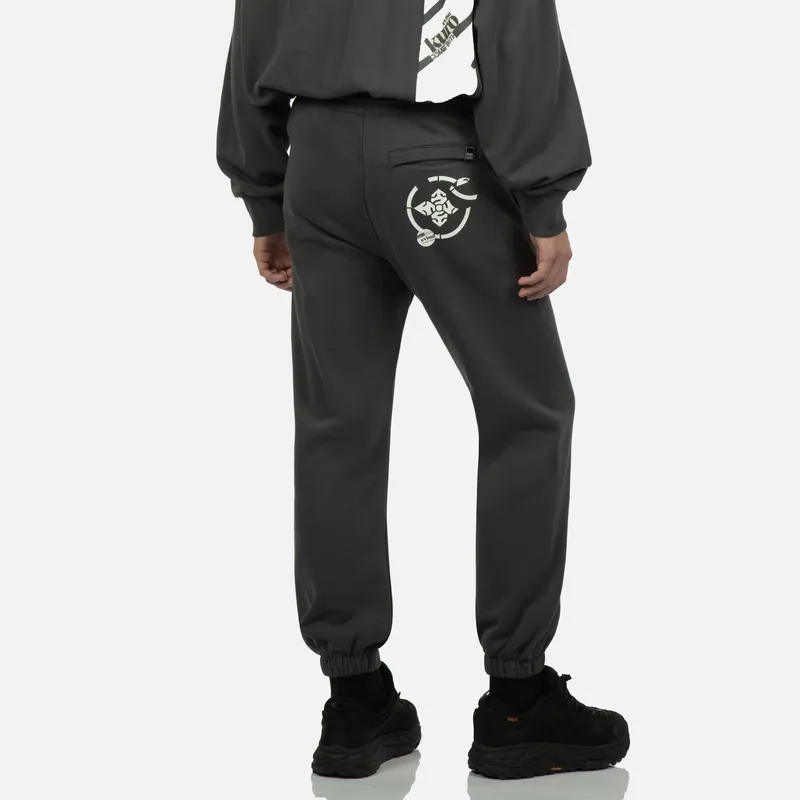 EVISU Knitted Sweatpants Men Dark Charcoal-3