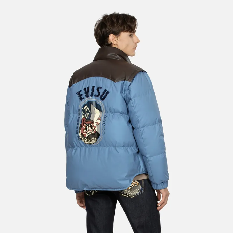 EVISU Down Jackets Men Dark Blue-4