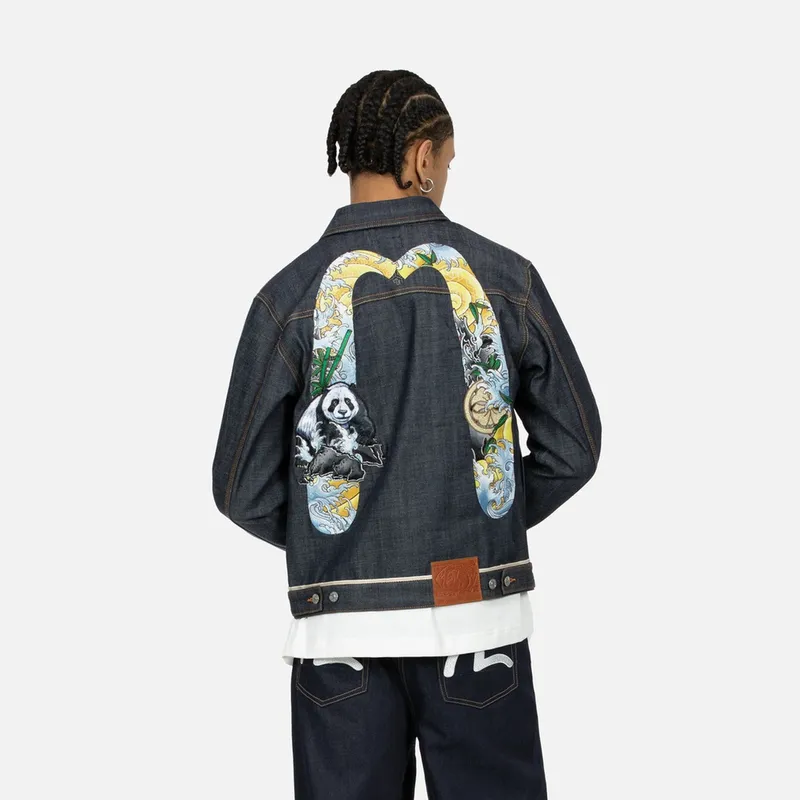 EVISU Denim Jackets Men Denim Blue-2