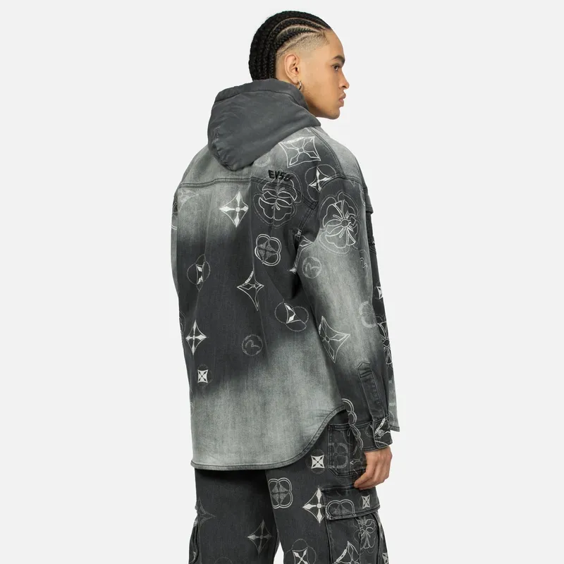 EVISU Denim Jackets Men Denim Black-2