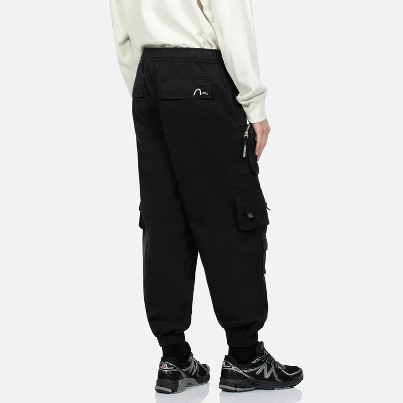 EVISU Cargo Pants Men Black-3