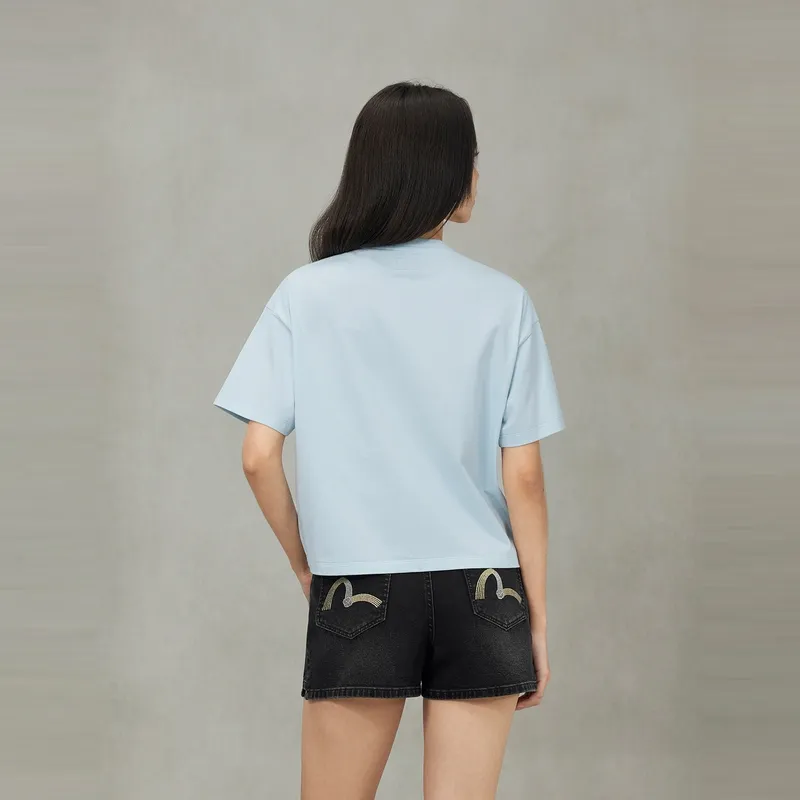 EVISU T Shirts Women's Light Blue-3