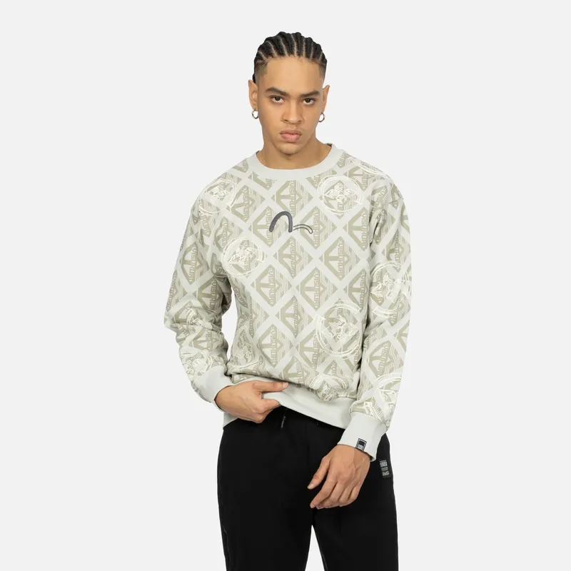 EVISU Sweatshirts Men Apricot All Over The Floor-2