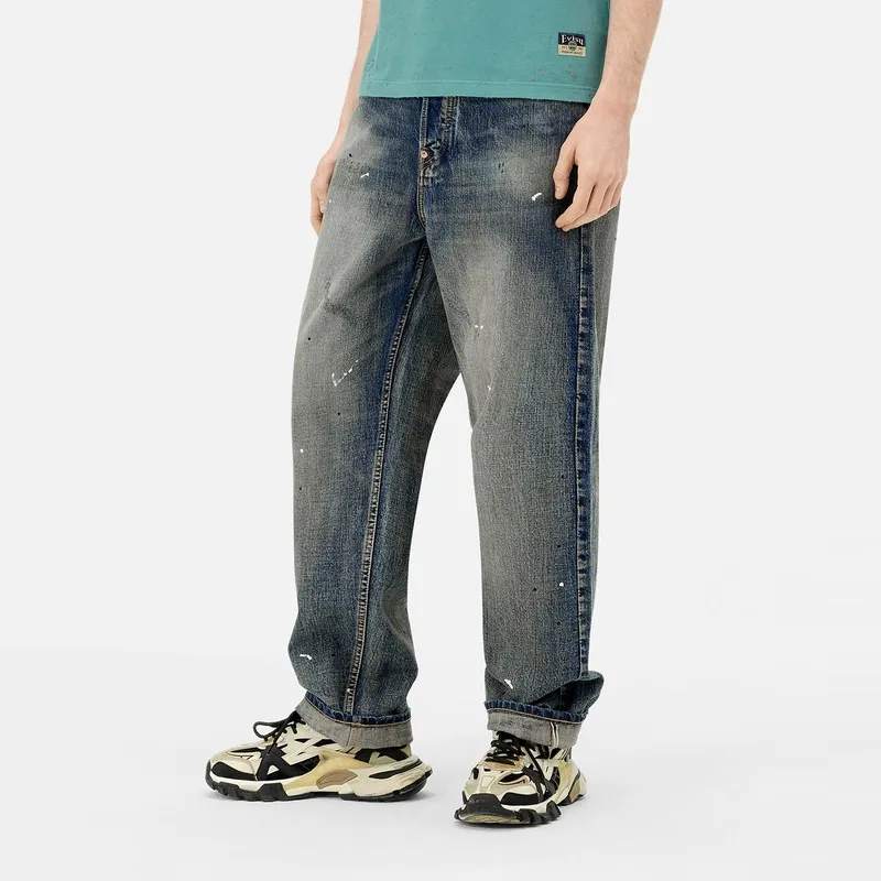 EVISU 7 pocket design Washed Jeans-3