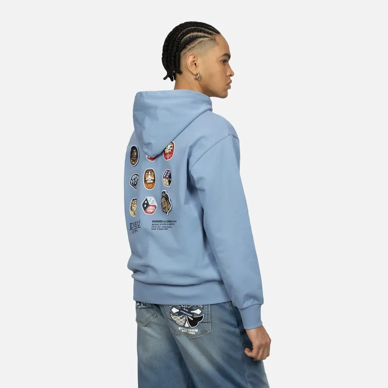 EVISU SS24 Unisex Sweatshirt Men's Gray Blue-2