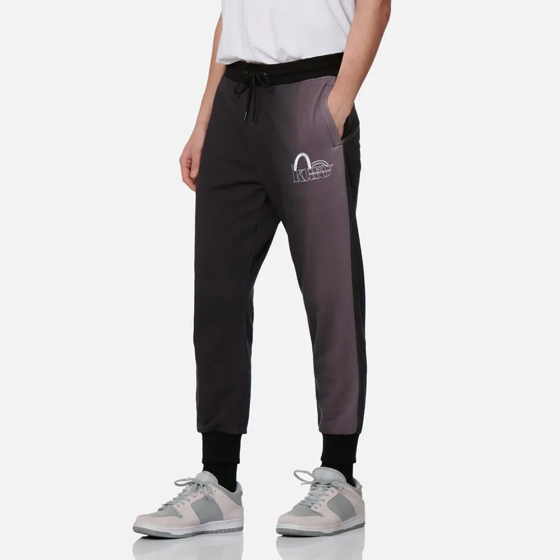 EVISU Knitted Sweatpants Men Dark Charcoal-2