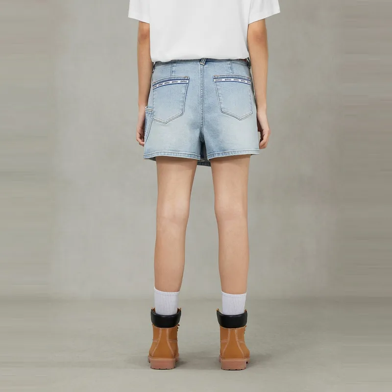 EVISU Denim Shorts Women's Denim Blue-3