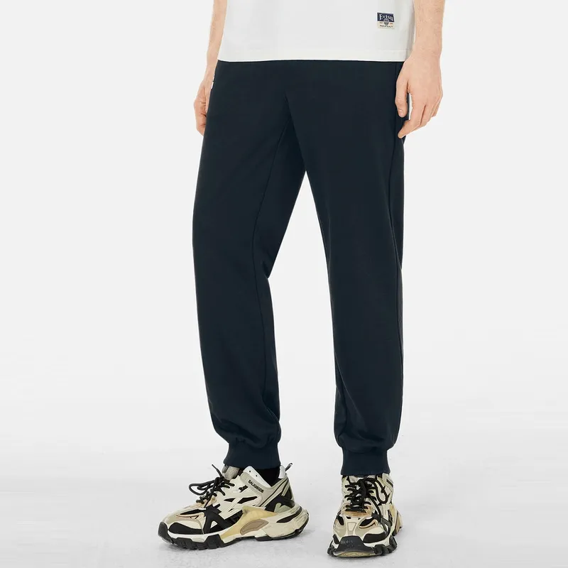 EVISU Casual Pants Men's Navy Blue-3