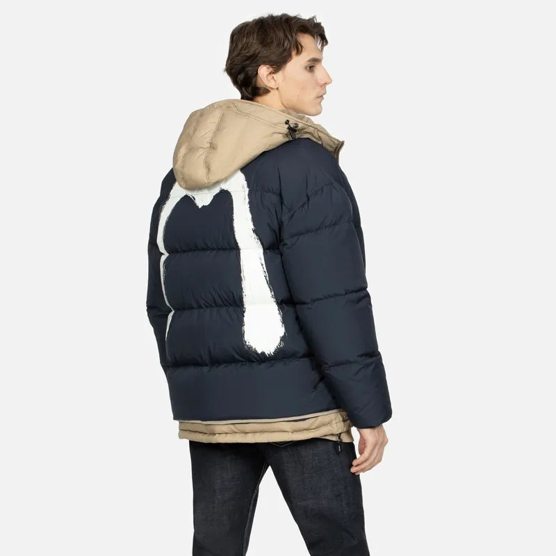 EVISU Down Jackets Men Dark Navy Blue-2