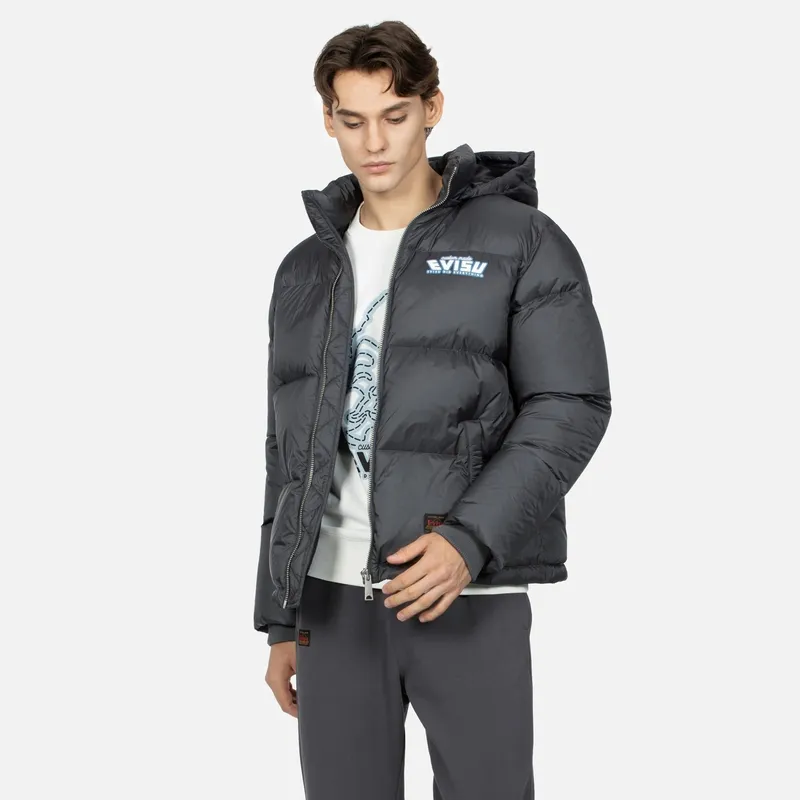 EVISU Down Jacket Men's Dark Gray-3