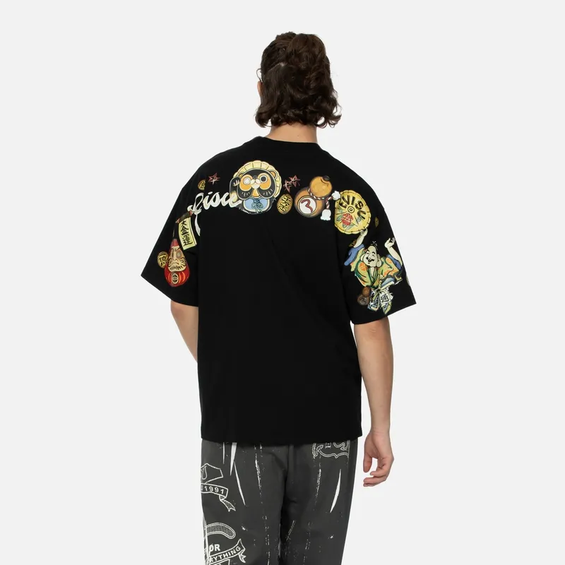 EVISU 2024 Fall And Winter T Shirt Men Black-2