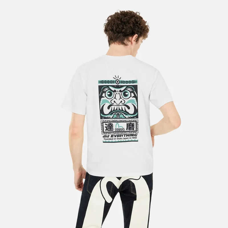 EVISU Seagull And Daruma Totem Printed T shirt-2