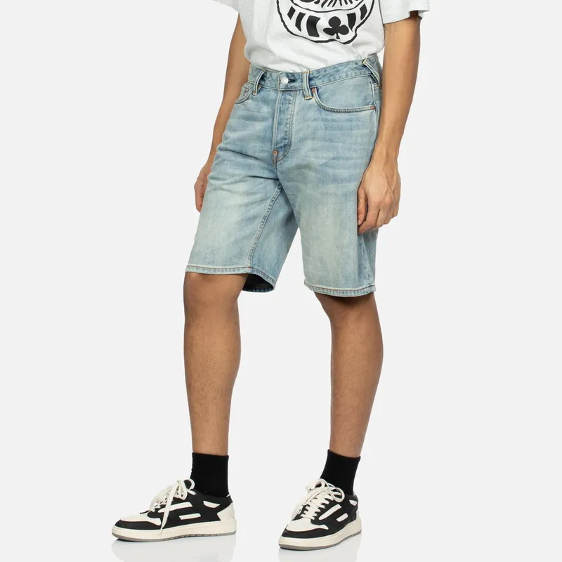 EVISU SS24 Playful Godhead Daicock Print Regular Fit Denim Shorts-4