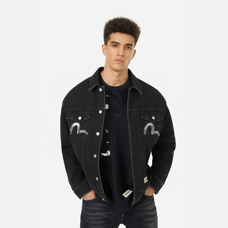 EVISU Jackets Coats Men's Denim Black-2
