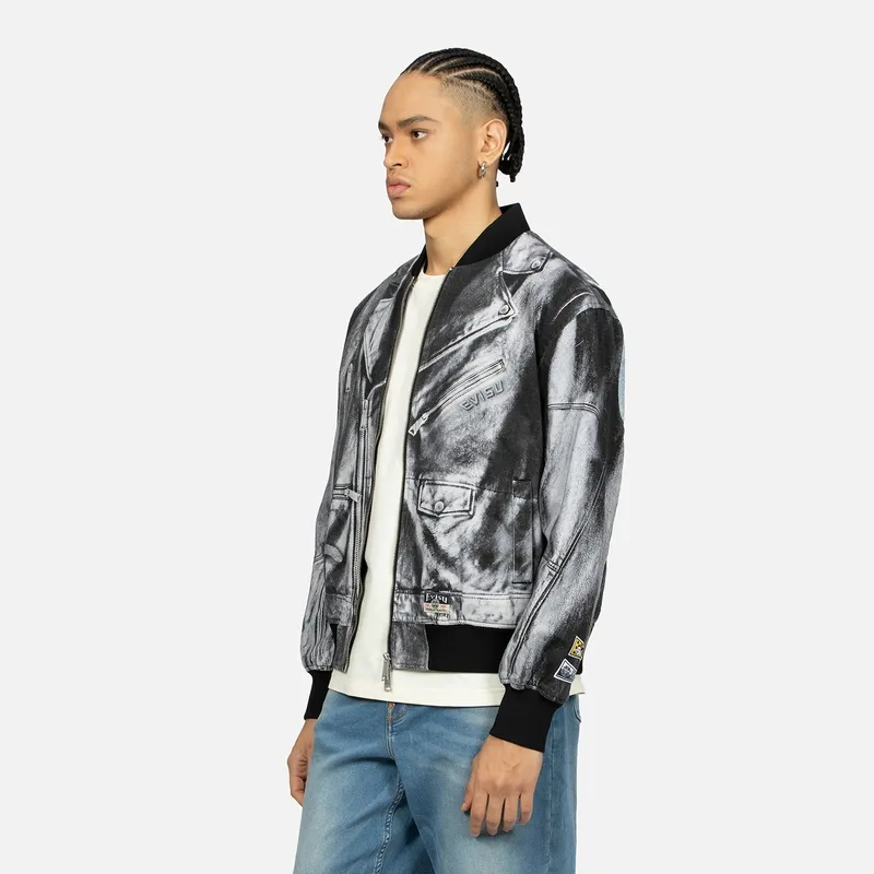 EVISU Jackets Men Denim Black Full Floor-3