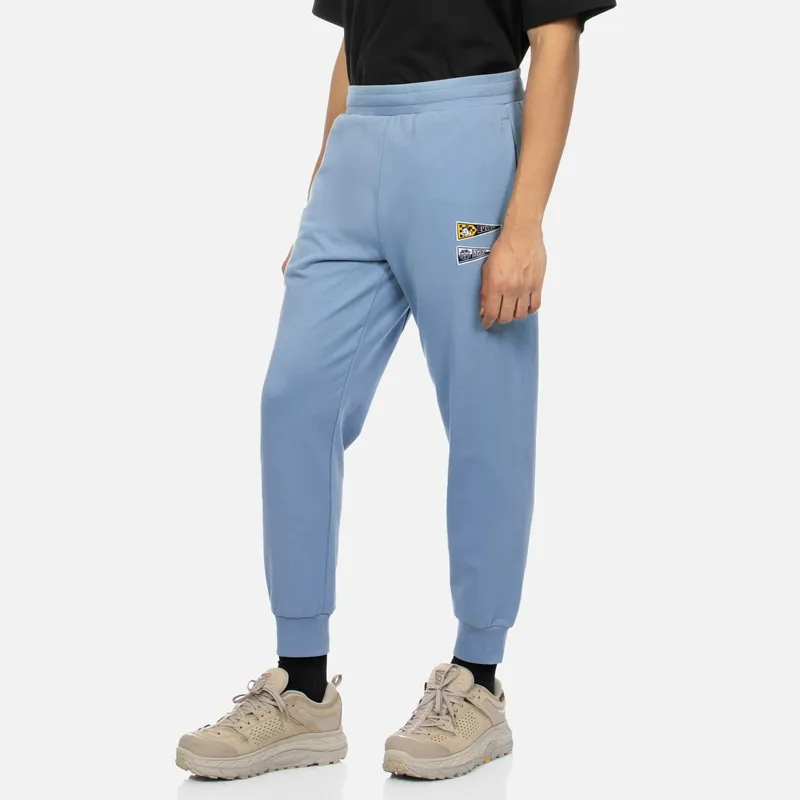 EVISU Casual Pants Men Gray Blue-3