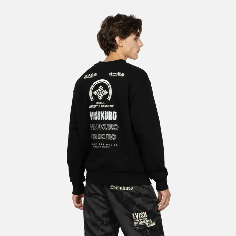 EVISU Sweatshirts Men Black-2