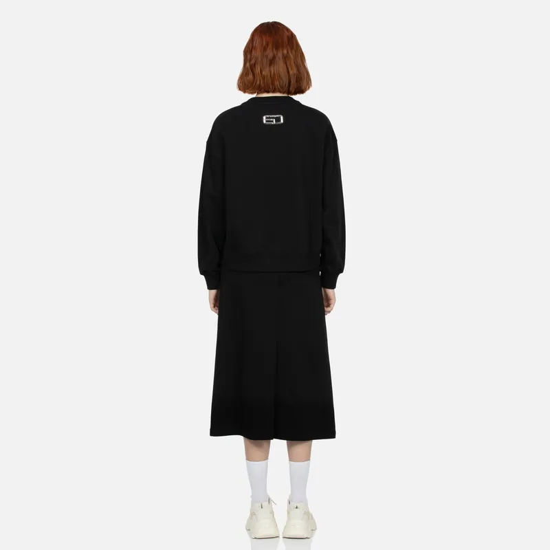 EVISU Casual Long Skirts Women's Black-3