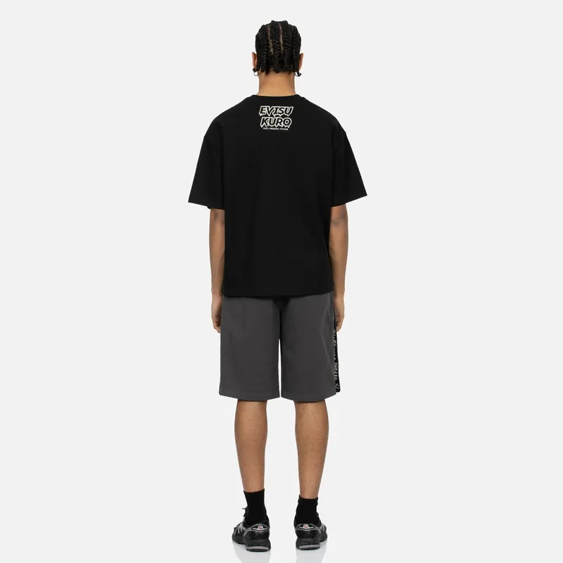 EVISU Sports Shorts Men Charcoal Gray-4
