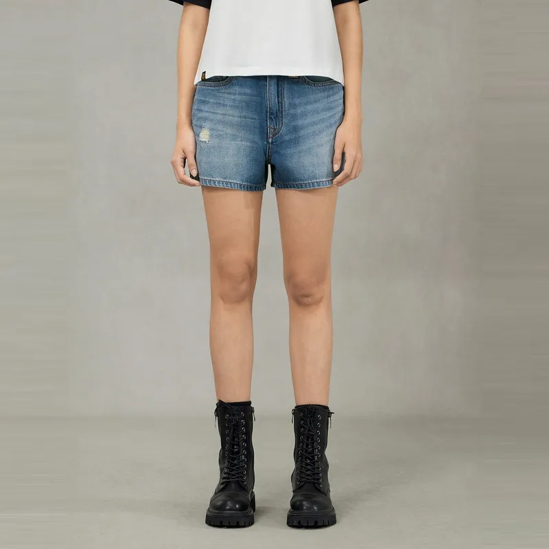 EVISU Denim Shorts Women's Denim Blue-3
