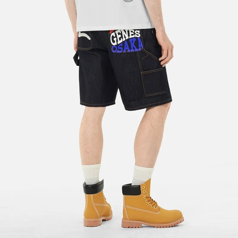 EVISU Denim Shorts Men Denim Blue-2