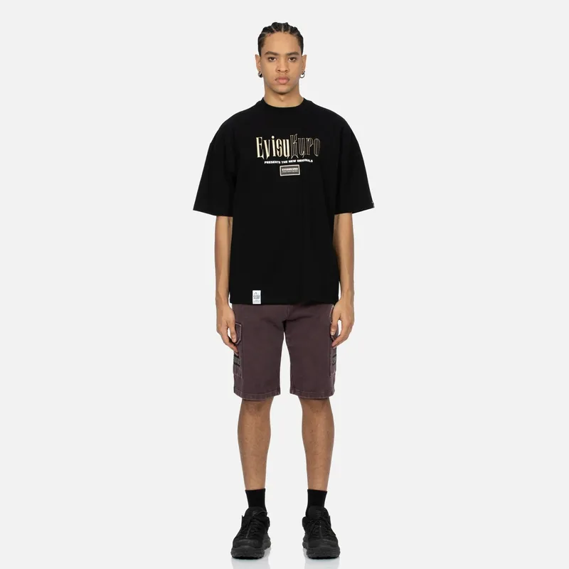 EVISU Casual Shorts Men Burgundy-4