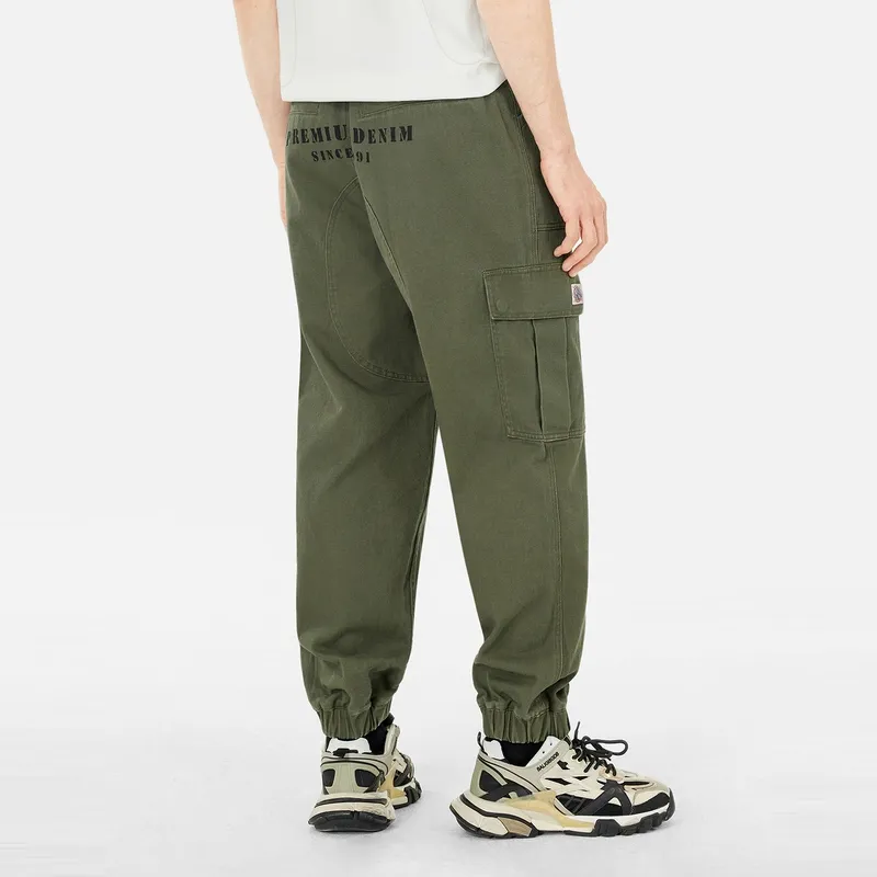 EVISU 2025 Spring Casual Pants Men's Army Green-3