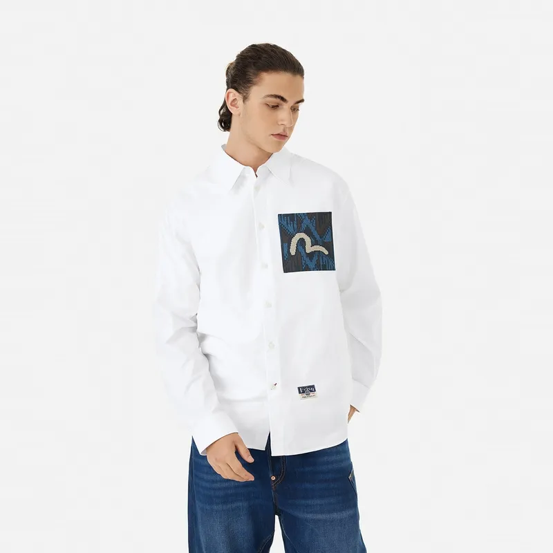 EVISU 2024 Fall And Winter Shirt Men White-3