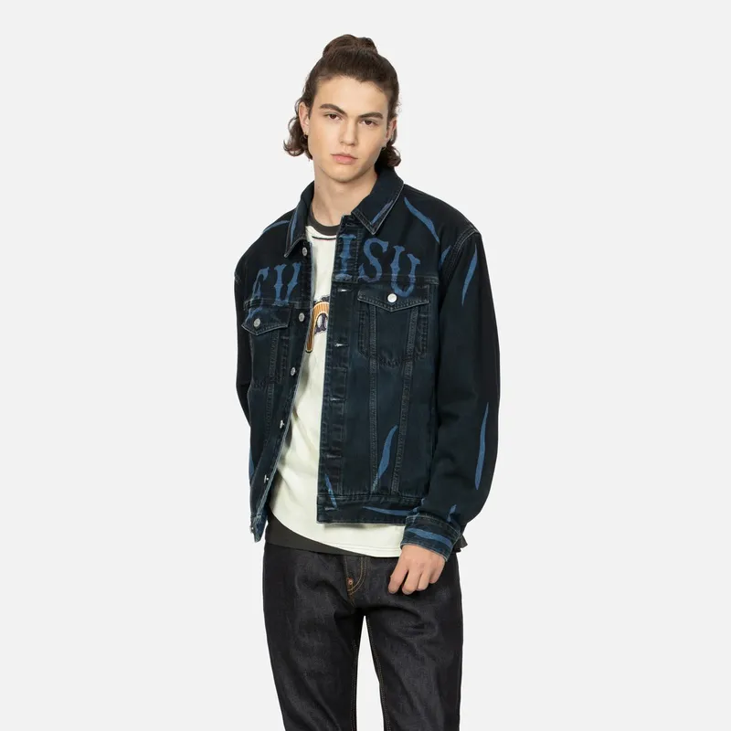 EVISU Denim Jacket Men's Denim Black All Over-2